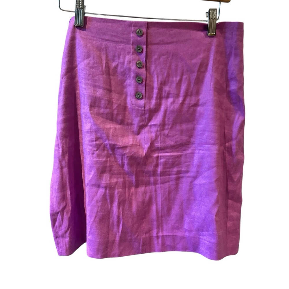 RW & Co Suiting Pink Skirt ‎ Linen Blend Size 8 NWOT